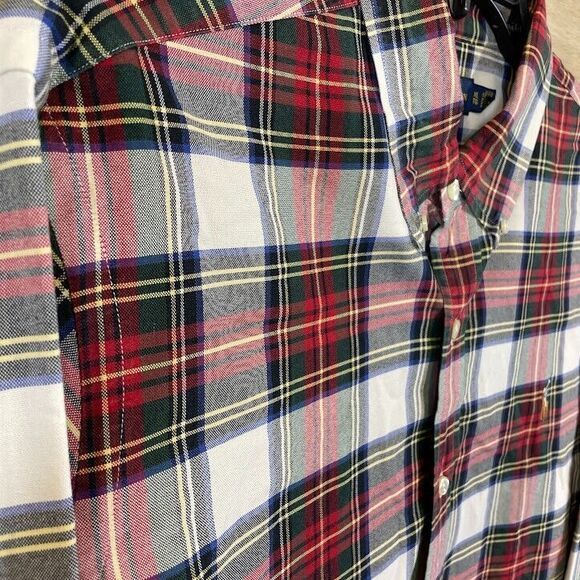 Ralph Lauren Classic Fit Shirt Mens Size XL Plaid Oxford Preppy Boho Holiday Top - Picture 7 of 10